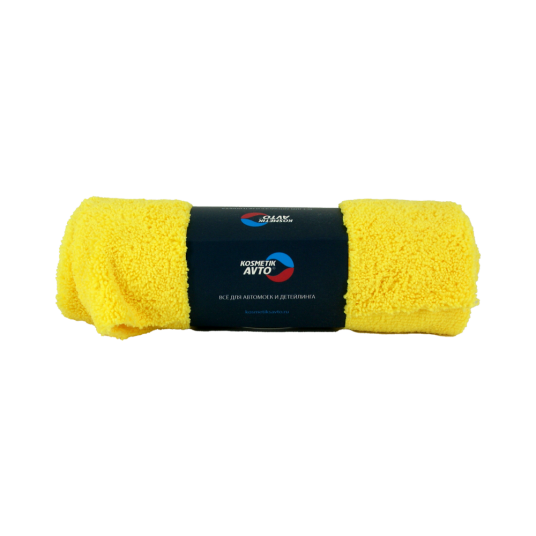 Фото Салфетка из микрофибры желтая без обметки краев 40х40 см 2 шт 400 г/м2