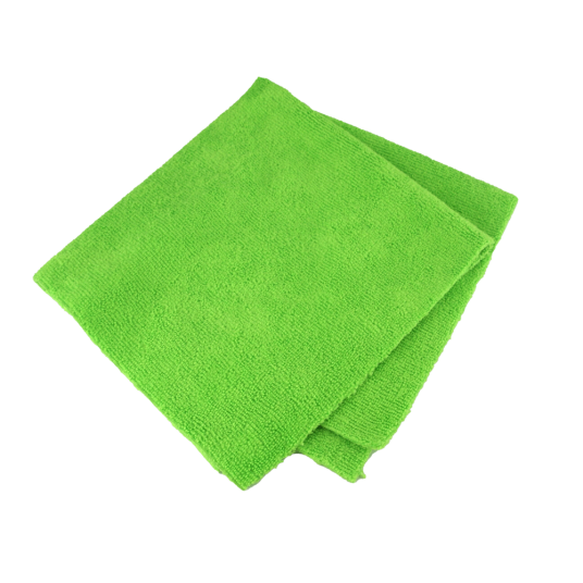Фото Салфетка из микрофибры без обметки краев зеленая 40х40 см 300 г/м2