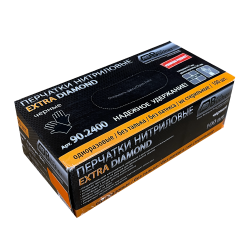 Фото Adolf Bucher Extra Diamond перчатки нитриловые черные L 100 шт (50 пар)